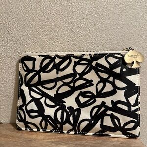 Kate Spade Black and White Pencil Pouch